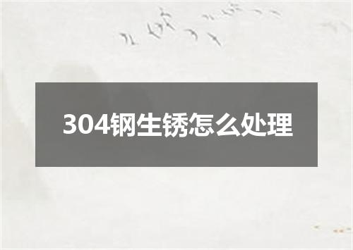 304钢生锈怎么处理