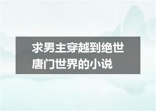 求男主穿越到绝世唐门世界的小说