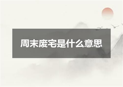 周末废宅是什么意思
