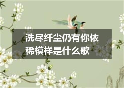 洗尽纤尘仍有你依稀模样是什么歌