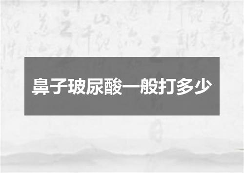 鼻子玻尿酸一般打多少