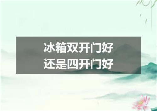 冰箱双开门好还是四开门好