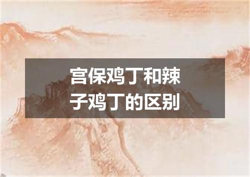 宫保鸡丁和辣子鸡丁的区别