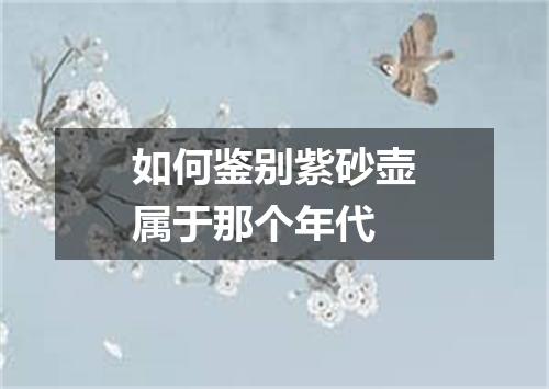 如何鉴别紫砂壶属于那个年代