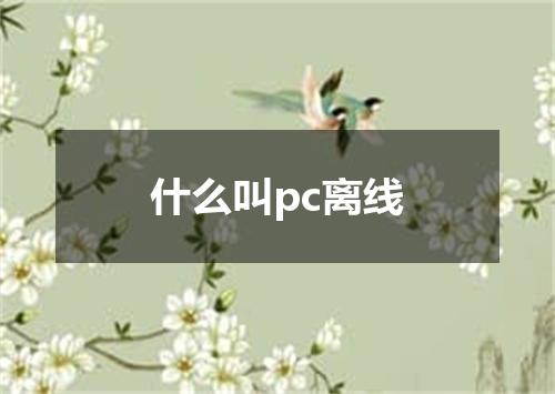 什么叫pc离线