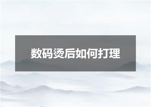 数码烫后如何打理