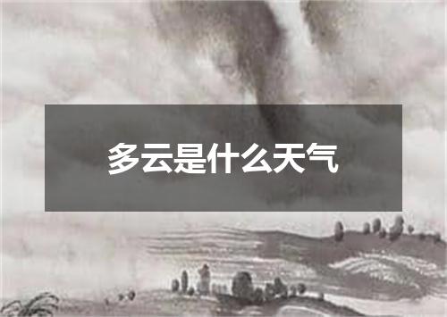 多云是什么天气