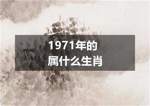1971年的属什么生肖