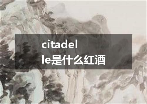 citadelle是什么红酒