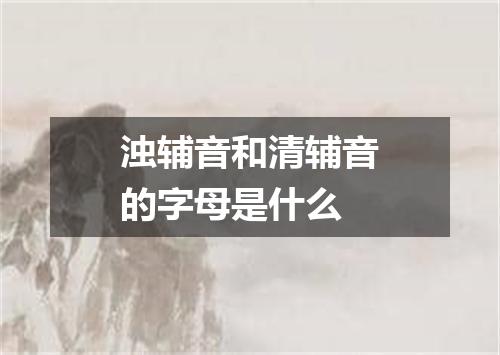 浊辅音和清辅音的字母是什么