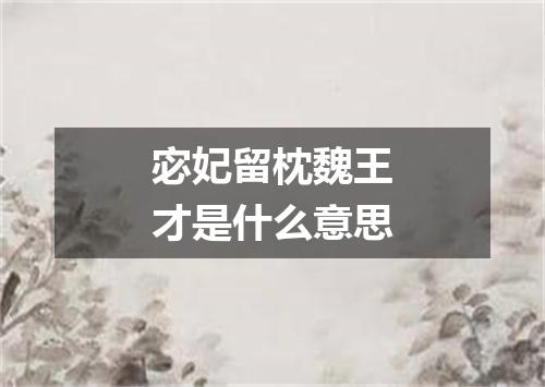 宓妃留枕魏王才是什么意思