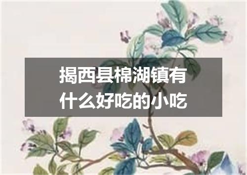 揭西县棉湖镇有什么好吃的小吃