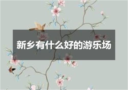 新乡有什么好的游乐场