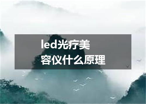 led光疗美容仪什么原理