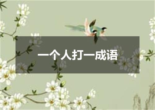 一个人打一成语