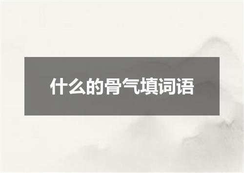 什么的骨气填词语