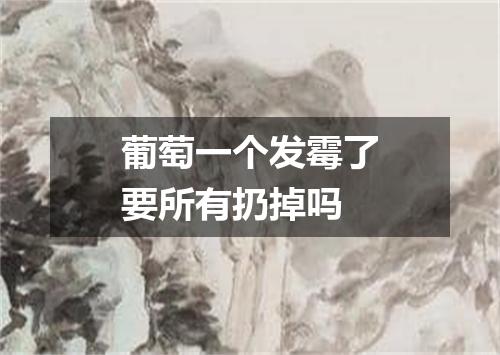 葡萄一个发霉了要所有扔掉吗