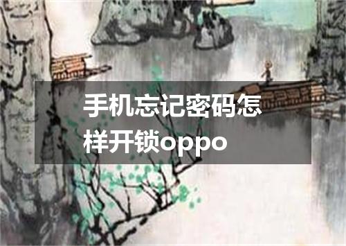 手机忘记密码怎样开锁oppo