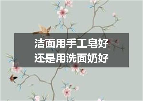 洁面用手工皂好还是用洗面奶好