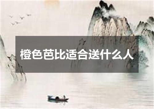 橙色芭比适合送什么人