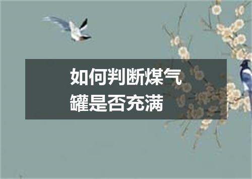 如何判断煤气罐是否充满