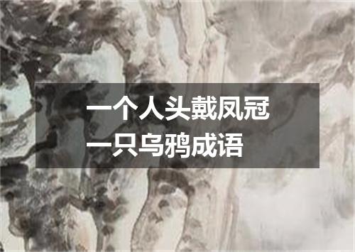 一个人头戴凤冠一只乌鸦成语
