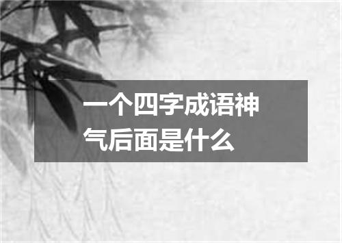 一个四字成语神气后面是什么