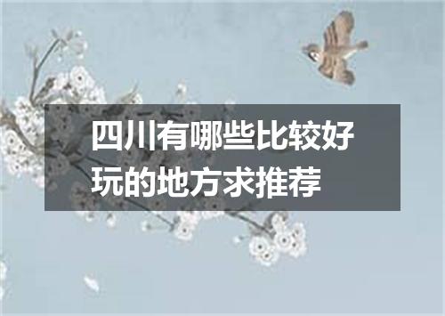 四川有哪些比较好玩的地方求推荐