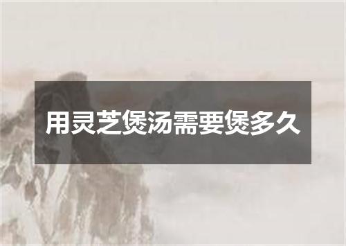 用灵芝煲汤需要煲多久