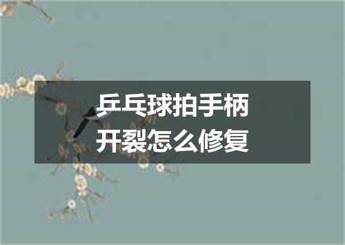 乒乓球拍手柄开裂怎么修复