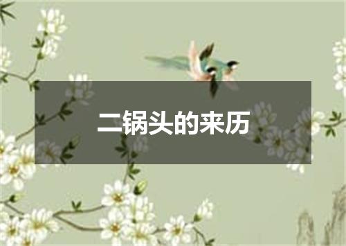 二锅头的来历