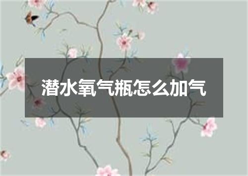 潜水氧气瓶怎么加气