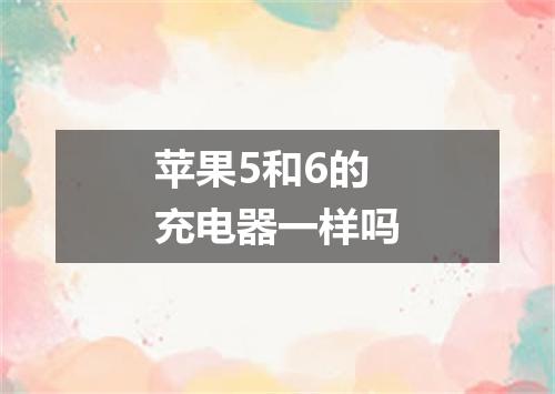 苹果5和6的充电器一样吗