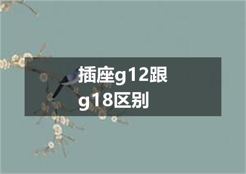 插座g12跟g18区别