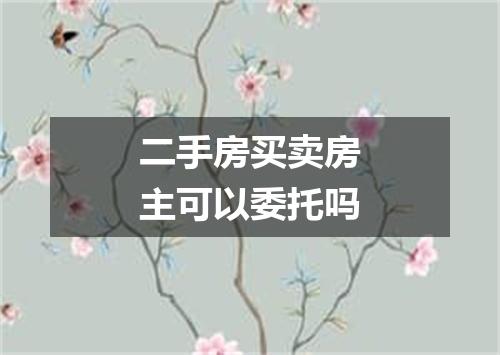 二手房买卖房主可以委托吗