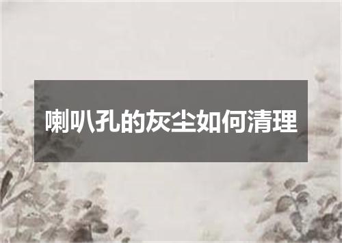 喇叭孔的灰尘如何清理