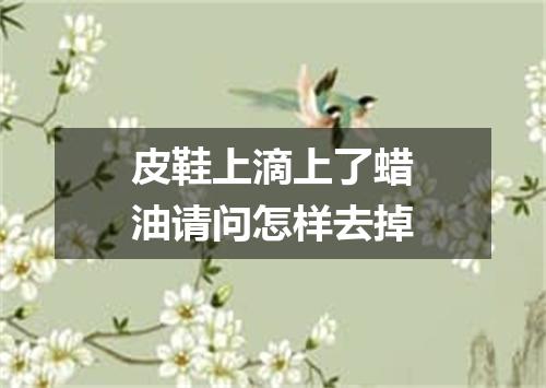 皮鞋上滴上了蜡油请问怎样去掉