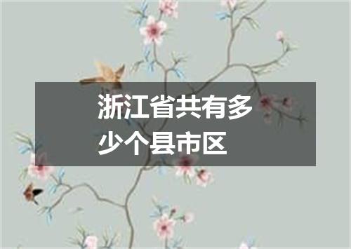 浙江省共有多少个县市区