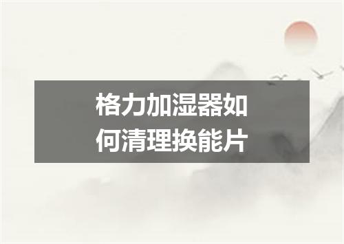格力加湿器如何清理换能片