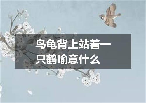 鸟龟背上站着一只鹤喻意什么