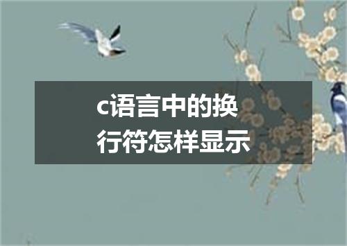 c语言中的换行符怎样显示