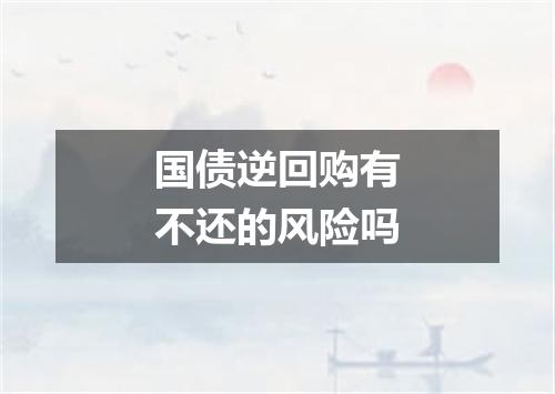 国债逆回购有不还的风险吗