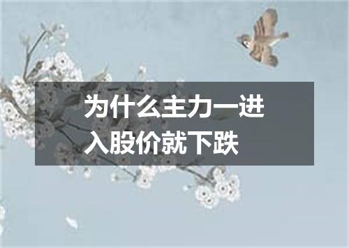 为什么主力一进入股价就下跌