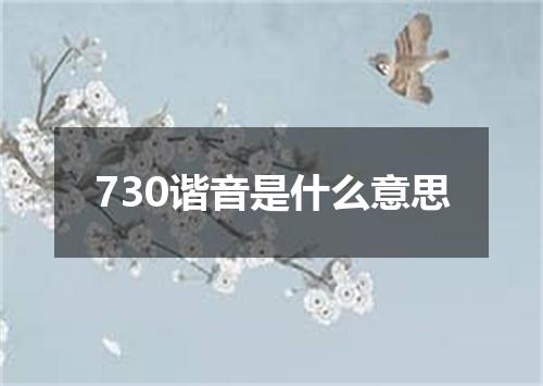 730谐音是什么意思