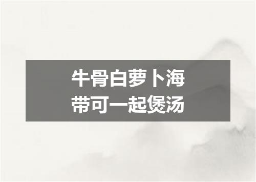 牛骨白萝卜海带可一起煲汤