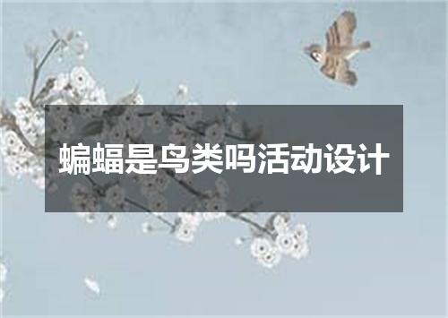 蝙蝠是鸟类吗活动设计