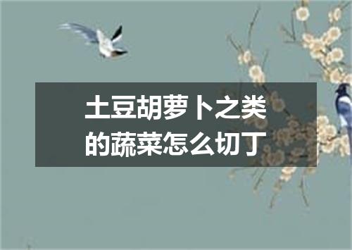 土豆胡萝卜之类的蔬菜怎么切丁