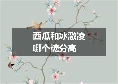 西瓜和冰激凌哪个糖分高