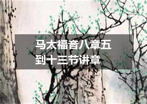 马太福音八章五到十三节讲章