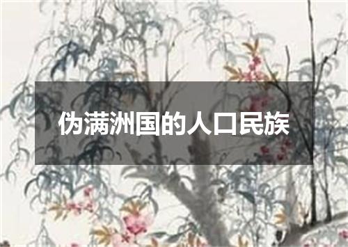 伪满洲国的人口民族